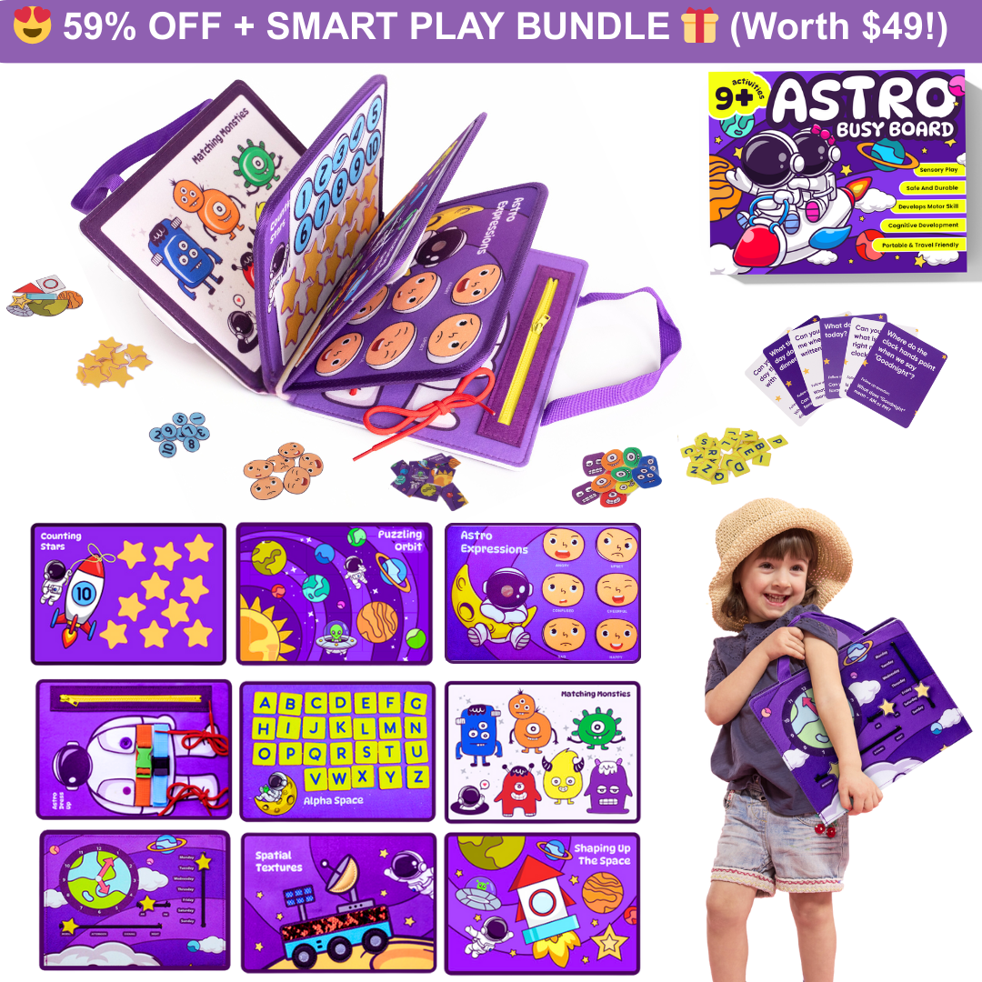 Astro Busy Board - 9 in 1 Montessori Toy